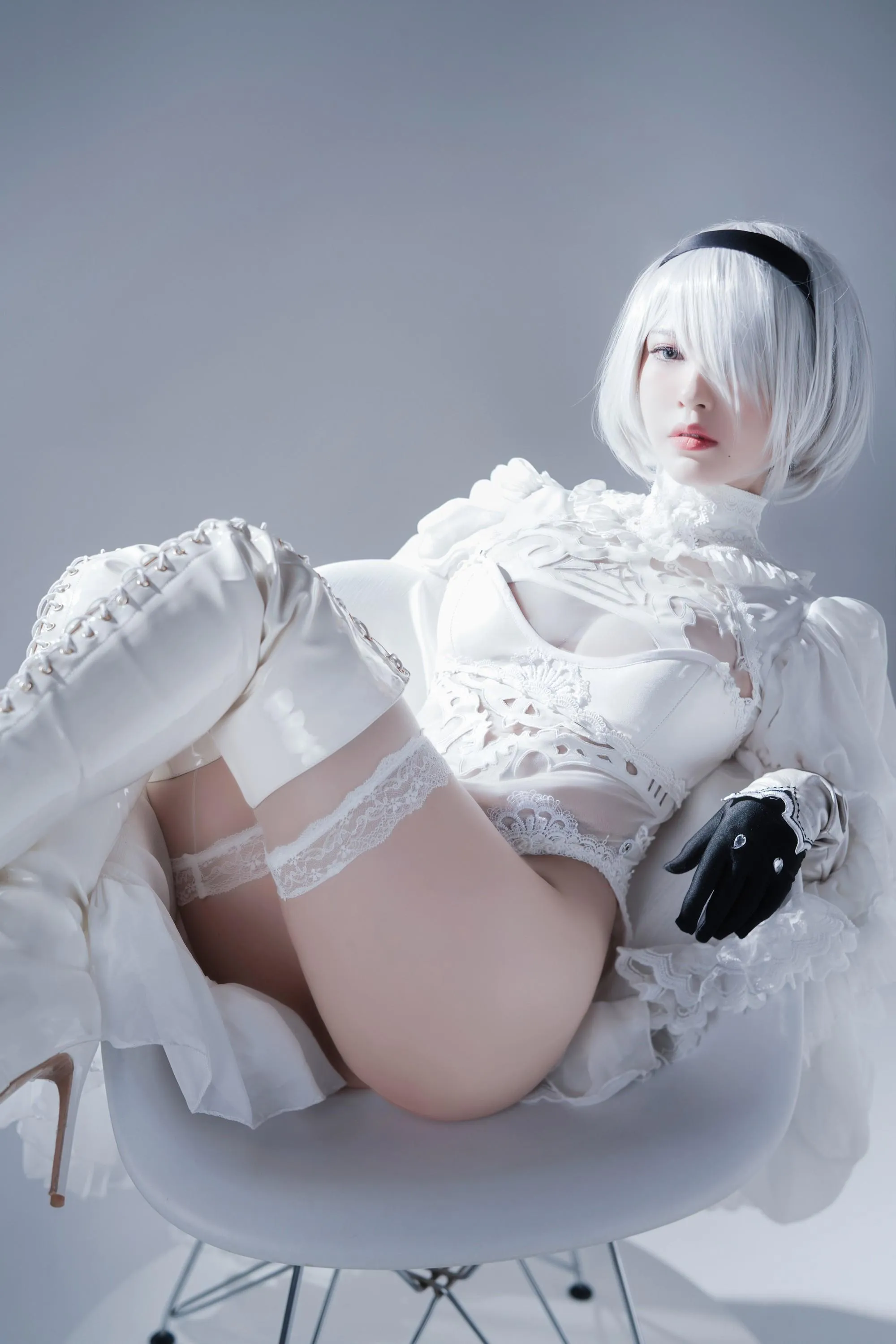 半半子 – NO.55 Automataヨルハ二号B型 白いドレス [51P]插图4